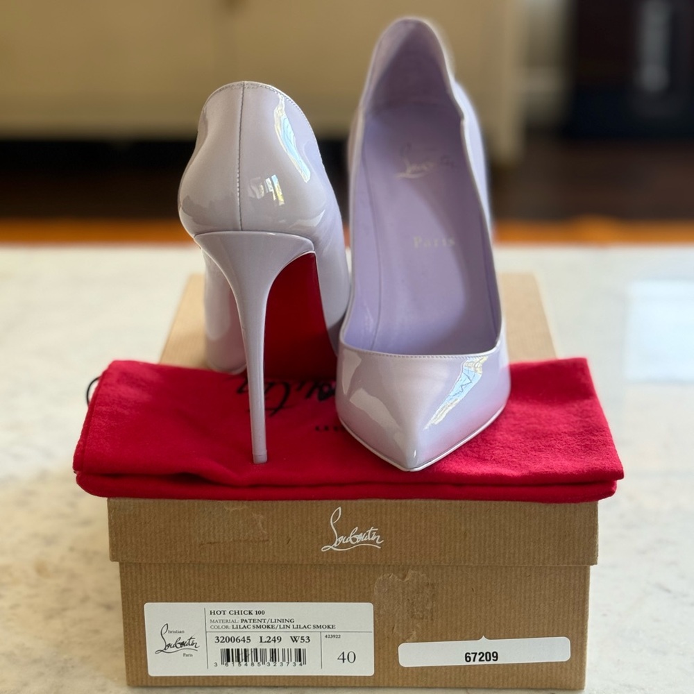 Christian Louboutin Blush Patent Leather Pumps